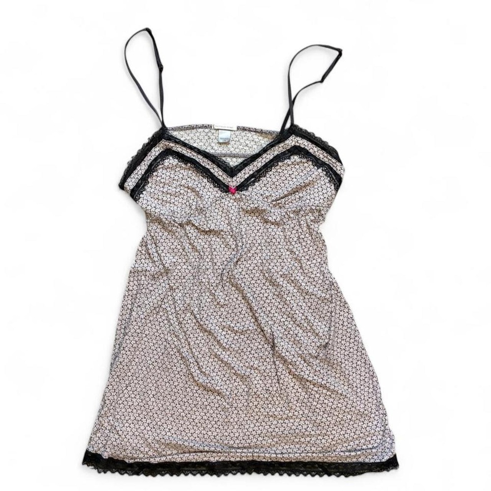 Vintage Y2K Victoria's Secret Floral Lace Slip Nightgown Large Babydoll